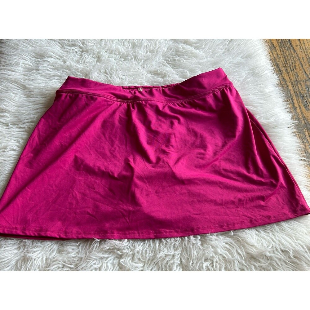 Lands End Women’s Size Large Pink Swim Suit Skirt Skort Bottom Beach Pool - Picture 2 of 6